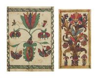 Two Fraktur Bookplates, Pennsylvania, 19th Century