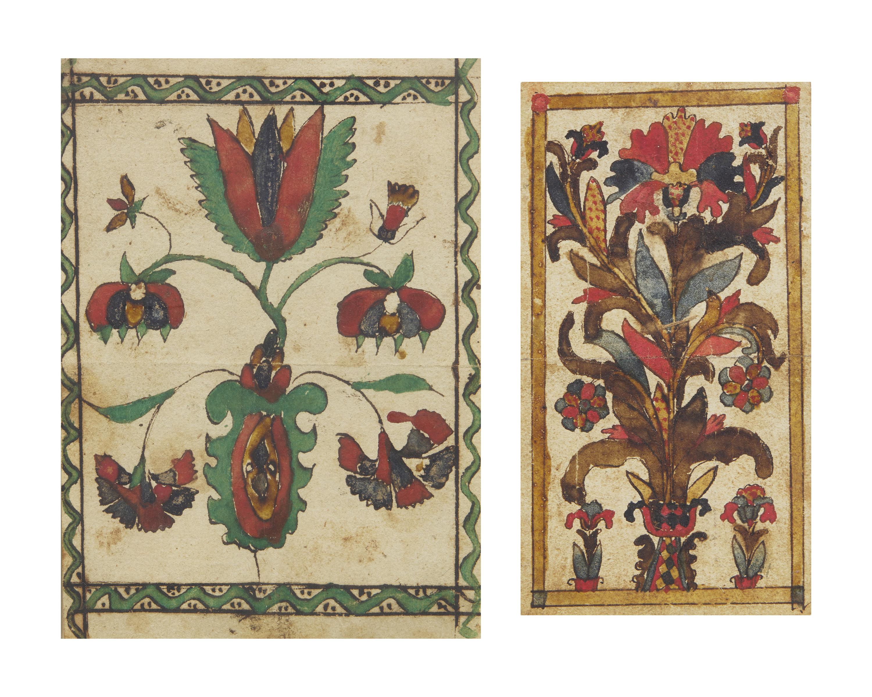 Two Fraktur Bookplates, Pennsylvania, 19th Century
