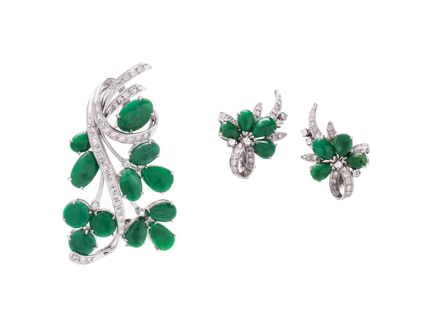 JADE AND DIAMOND SET