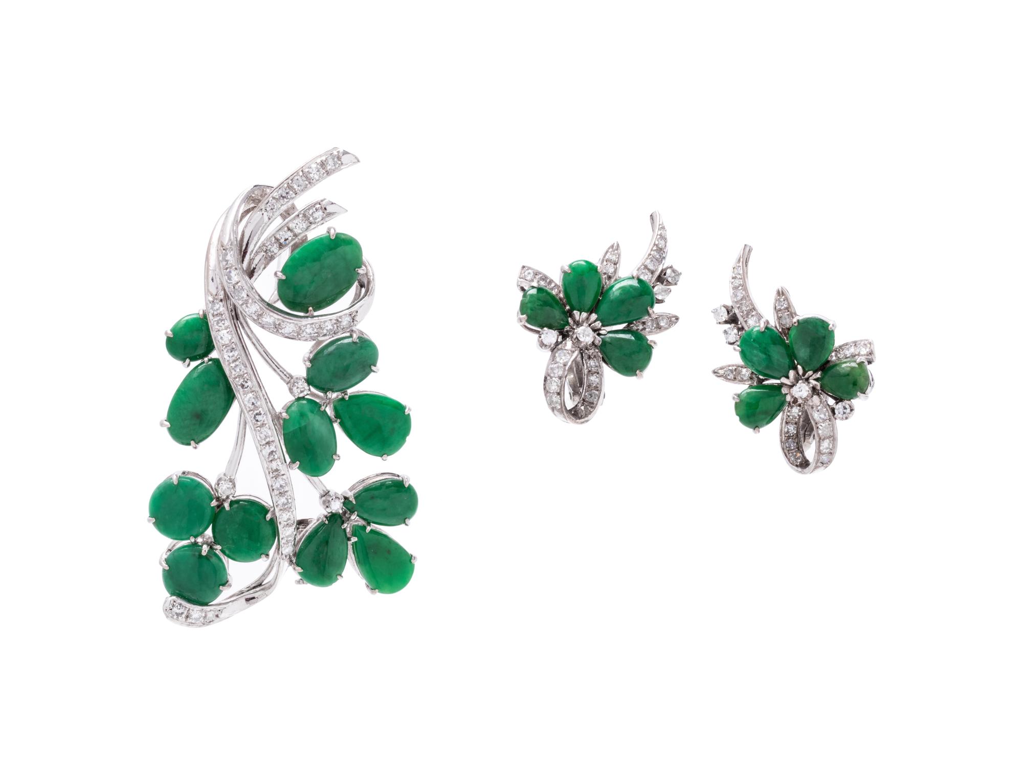JADE AND DIAMOND SET