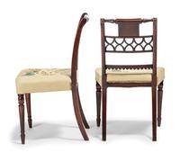 Six Regency Mahogany Side Chairs