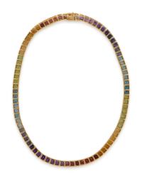 MULTIGEM RAINBOW LINE NECKLACE