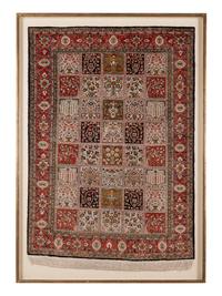 A Framed Bakhtiari Wool Rug