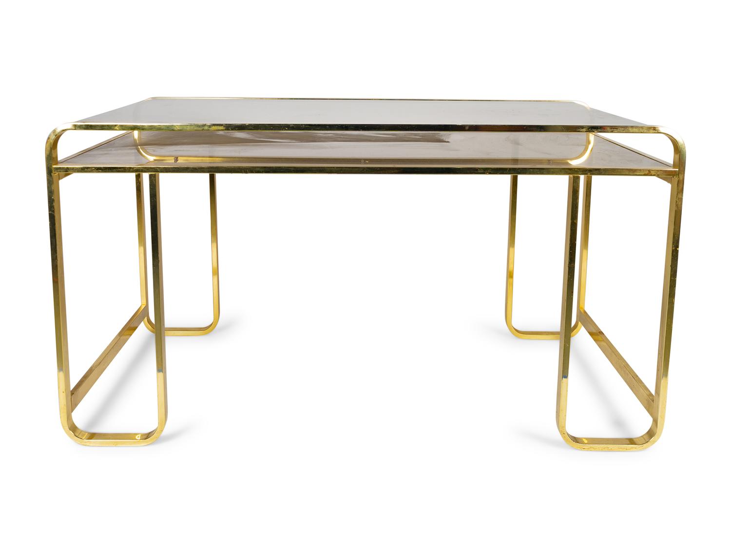 A Glass and Chrome Writing Desk