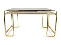 A Glass and Chrome Writing Desk