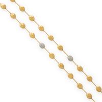 Marco Bicego, 'Siviglia' 'Bean', Yellow Gold and Diamond Necklace