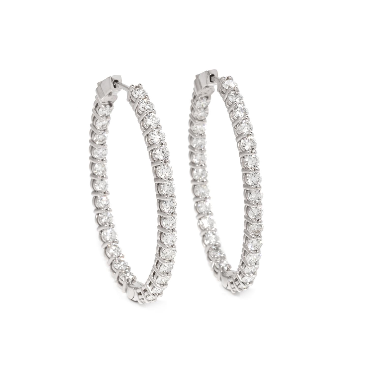 DIAMOND HOOP EARRINGS