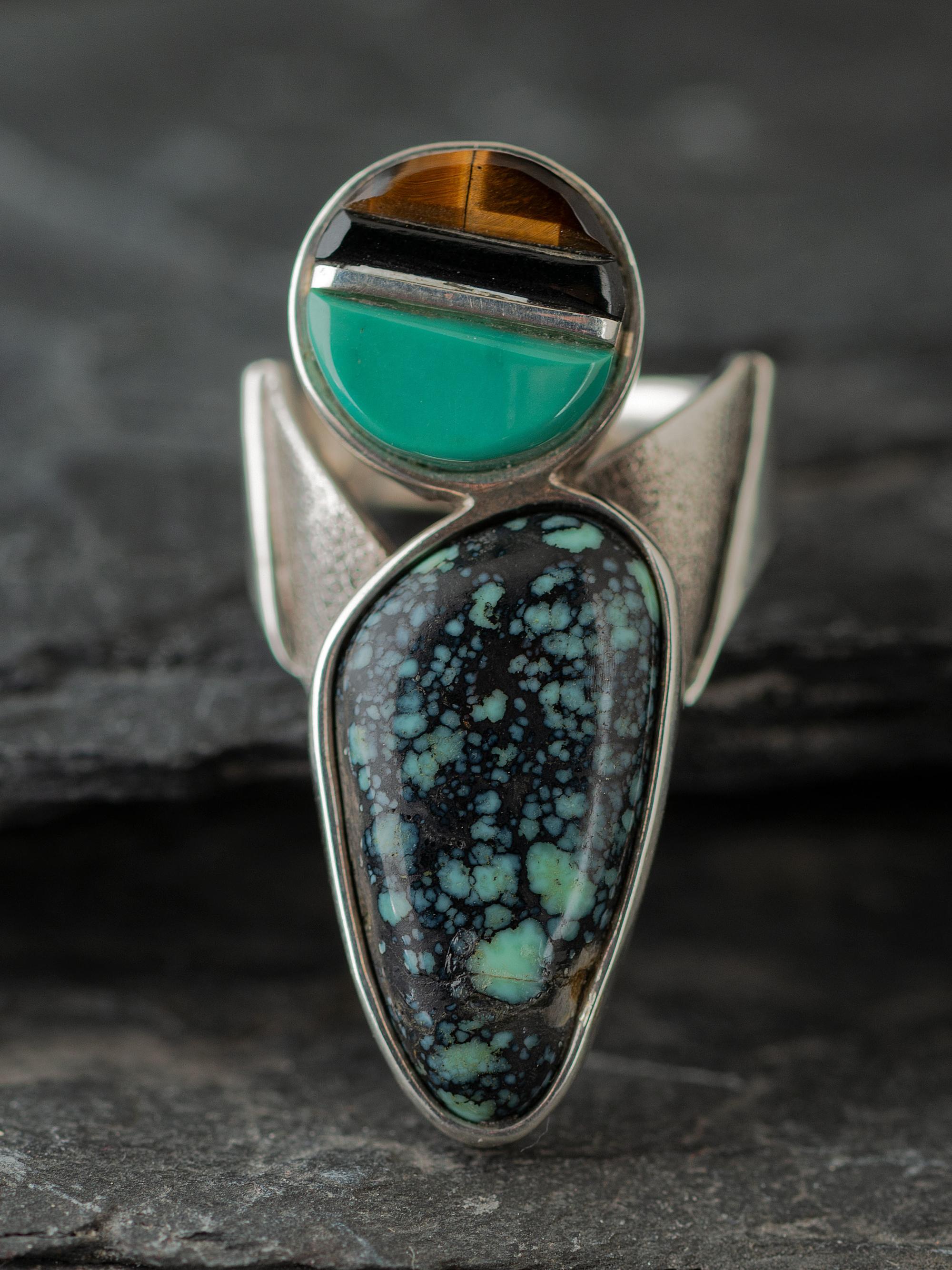 Sterling Silver Abstract Figural Ring