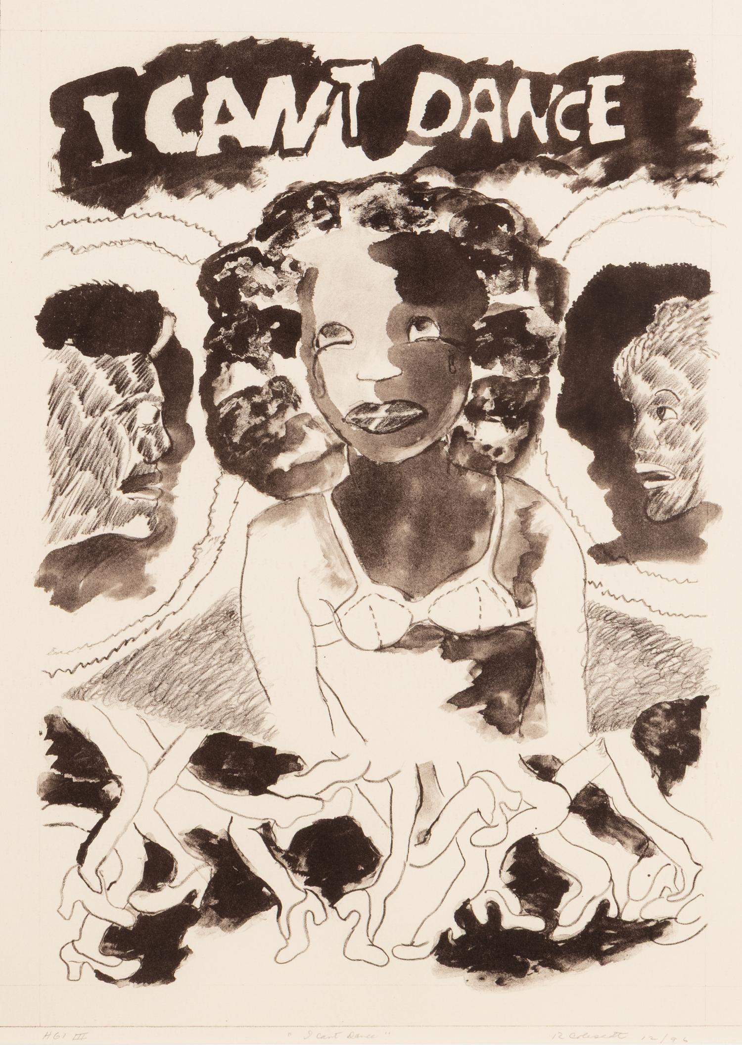 Robert Colescott (American, 1925-2009) — I Can't Dance ( from The Resounding Heart Portfolio ), 1996