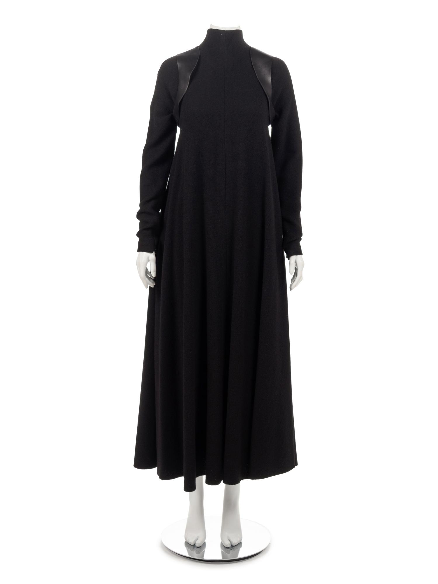 Geoffrey Beene Black Dress with Leather Harness, Fall 1990