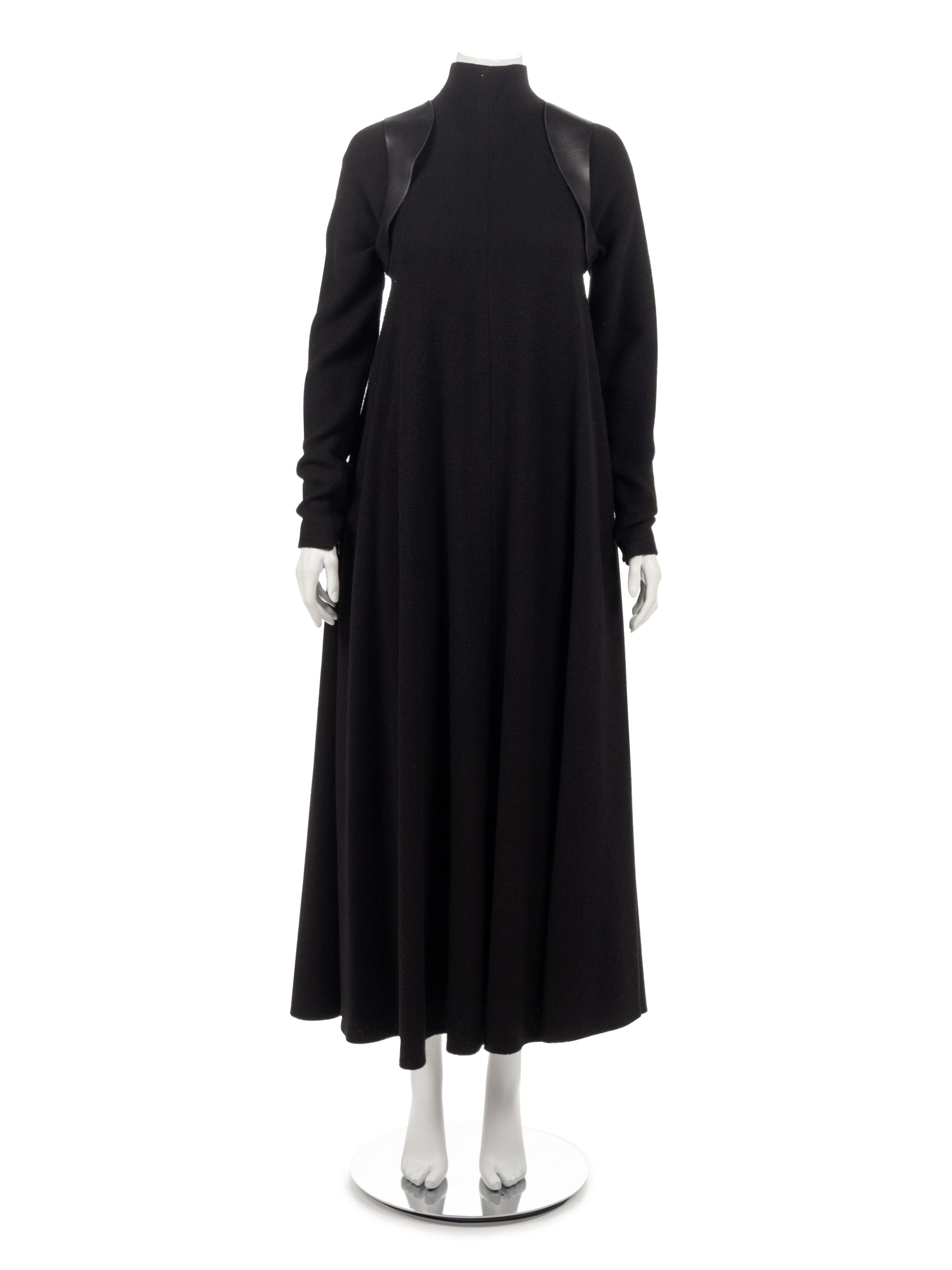 Geoffrey Beene Black Dress with Leather Harness, Fall 1990
