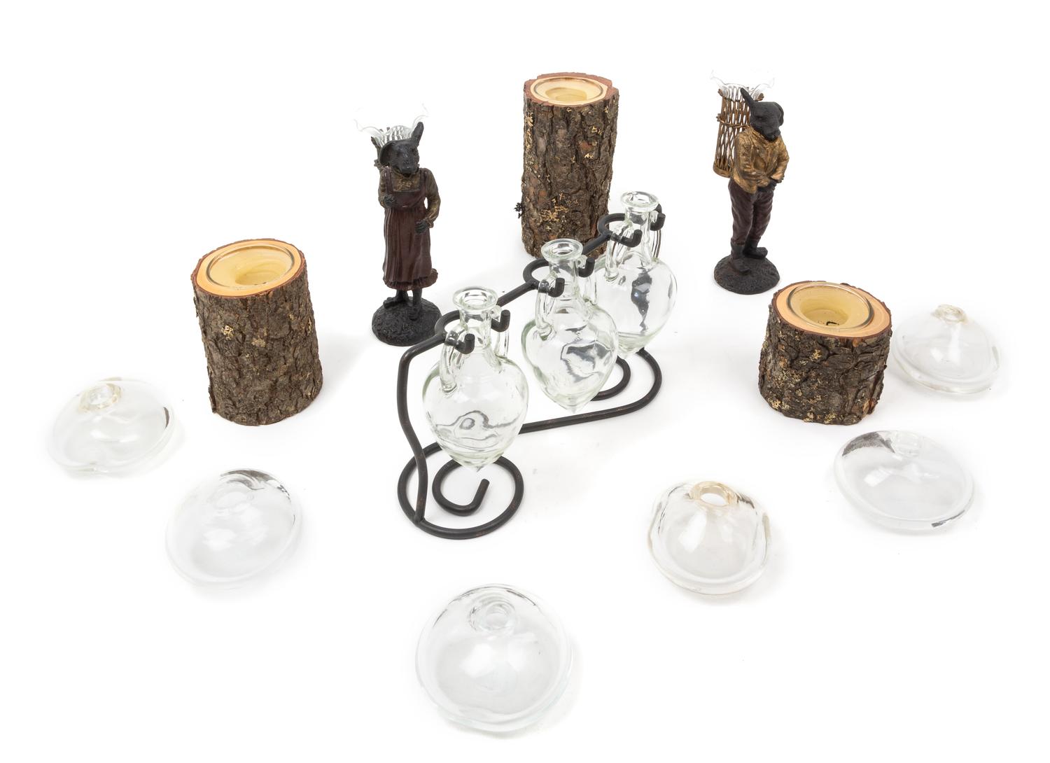 A Group of Decorative Articles Height of tallest 8 1/4 inches.