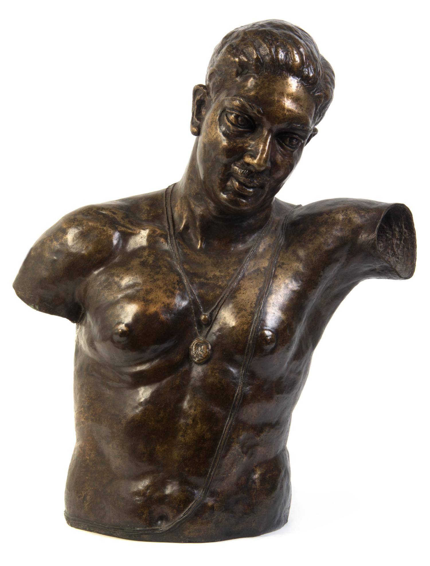 A Bronze Torso, FREDDA BRILLIANT, Height 28 1/2 inches. — FREDDA BRILLIANT,