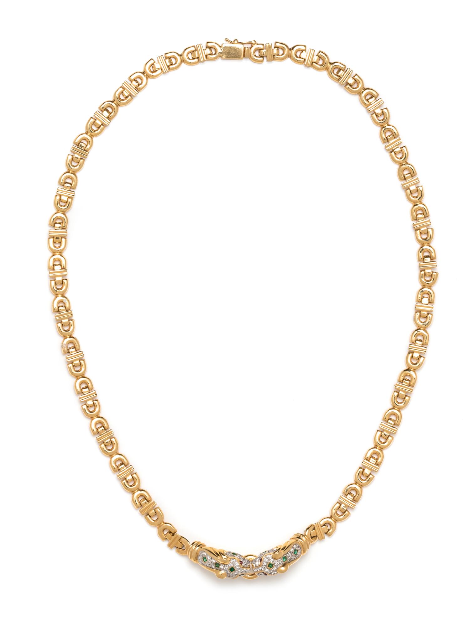 LEVIAN, YELLOW GOLD AND DIAMOND NECKLACE