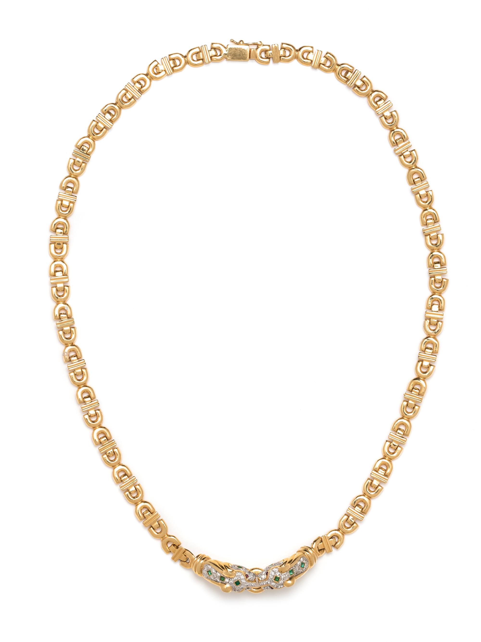 LEVIAN, YELLOW GOLD AND DIAMOND NECKLACE