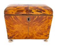 A George III Tortoiseshell Tea Caddy