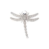 TIFFANY & CO., PLATINUM, DIAMOND, AND SAPPHIRE DRAGONFLY BROOCH