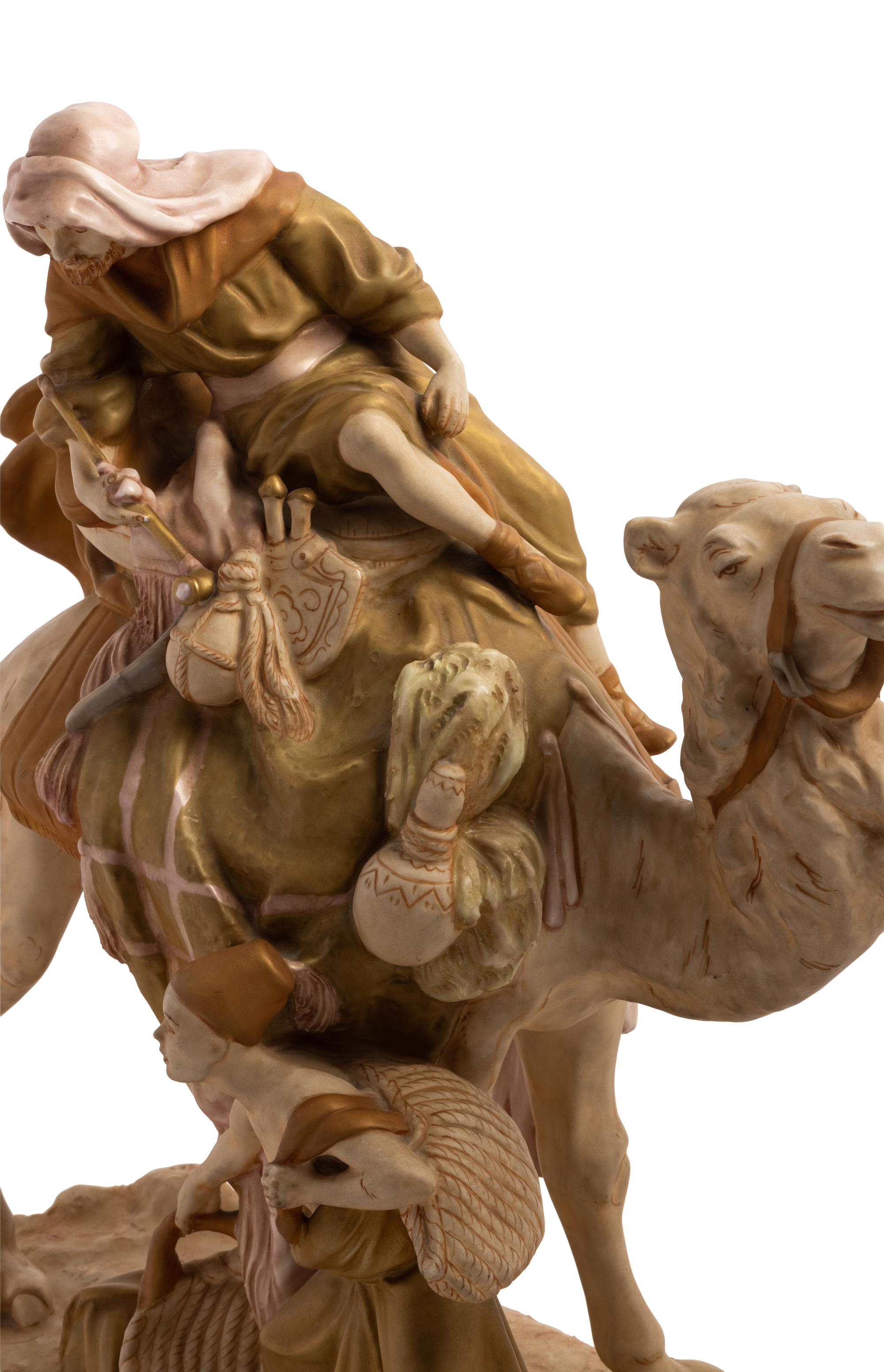 A Royal Dux Orientalist Figural Group
