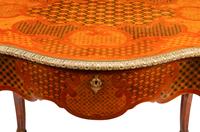 A Napoleon III Style Gilt Bronze Mounted Marquetry Center Table