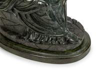 An Italian Carved Green Marble Figure Dante Alighieri