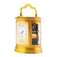 A French Gilt Brass Grande Sonnerie Carriage Clock