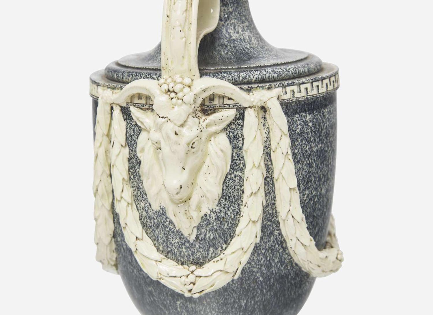 A Wedgwood & Bentley Variegated Ware Covered Vase, UK, 1770s