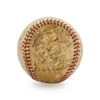 A 1936 World Series Champion New York Yankees Team Signed Baseball, Including Lou Gehrig and Joe DiMaggio (JSA Letter).