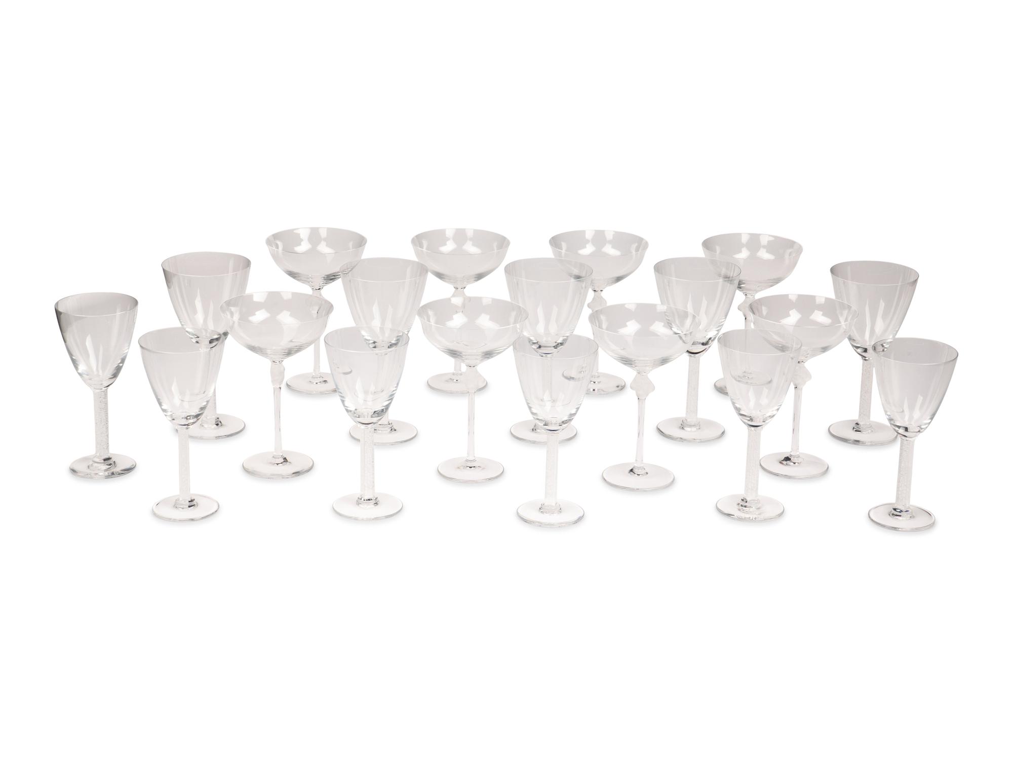A Group of Lalique Stemware