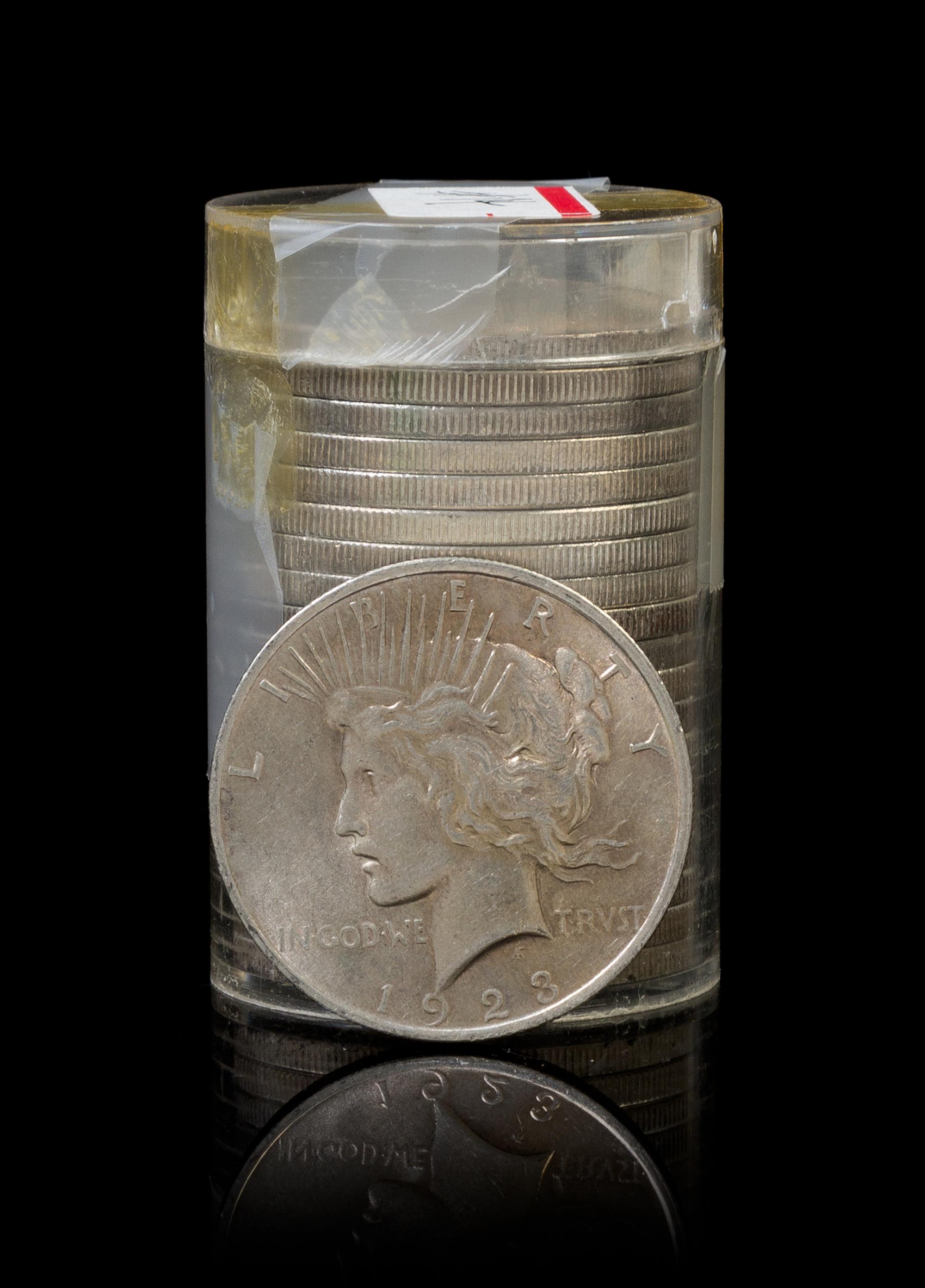 A Group of Twenty United States 1923 Peace Silver Dollars