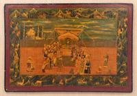 A Large Qajar Lacquer Panel