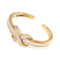 YELLOW GOLD AND DIAMOND CUFF BRACELET