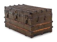 A Nailhead and Wood Mounted Steamer Trunk