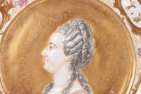 A Pair of Capodimonte Porcelain Relief Portrait Plates