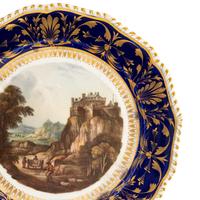A Group of Bloor Derby Topographical Porcelain Dessert Service Articles