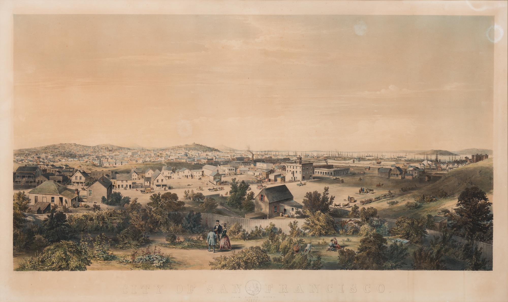 [SAN FRANCISCO]. OTIS, Fessenden Nott (1825-1900). City of San Francisco from Rincon Point . New York: C. Parsons, 1855.