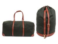 Two Fendi Leather Trimmed Wool Duffel Bags, 1980-90s