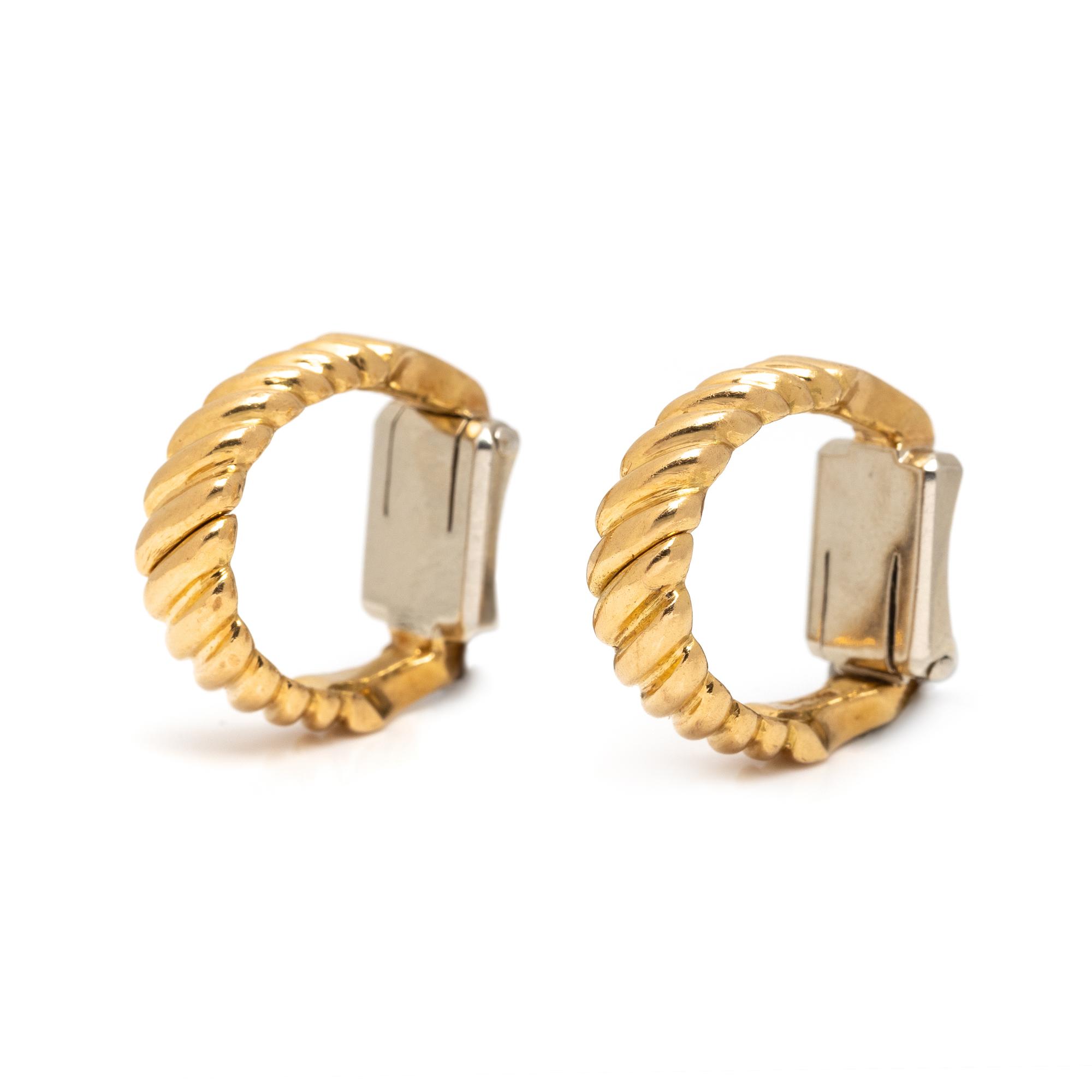 VAN CLEEF & ARPELS, YELLOW GOLD CUFFLINKS