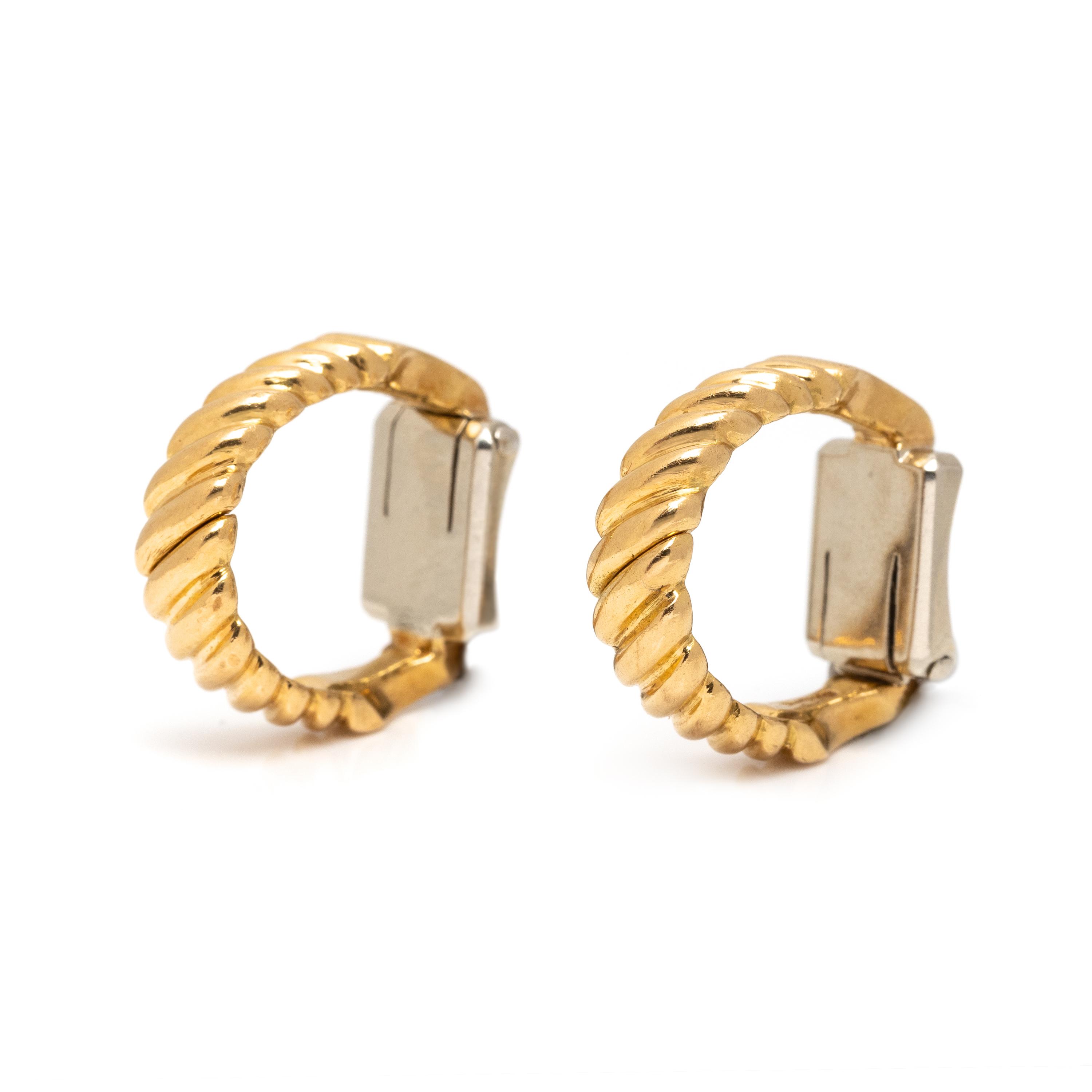 VAN CLEEF & ARPELS, YELLOW GOLD CUFFLINKS