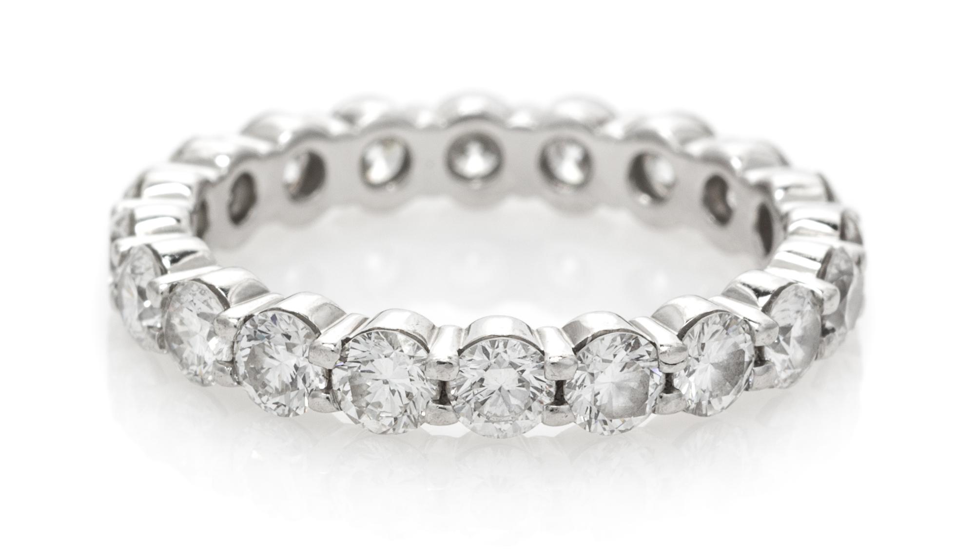 A Platinum and Diamond Eternity Band, 2.50 dwts.