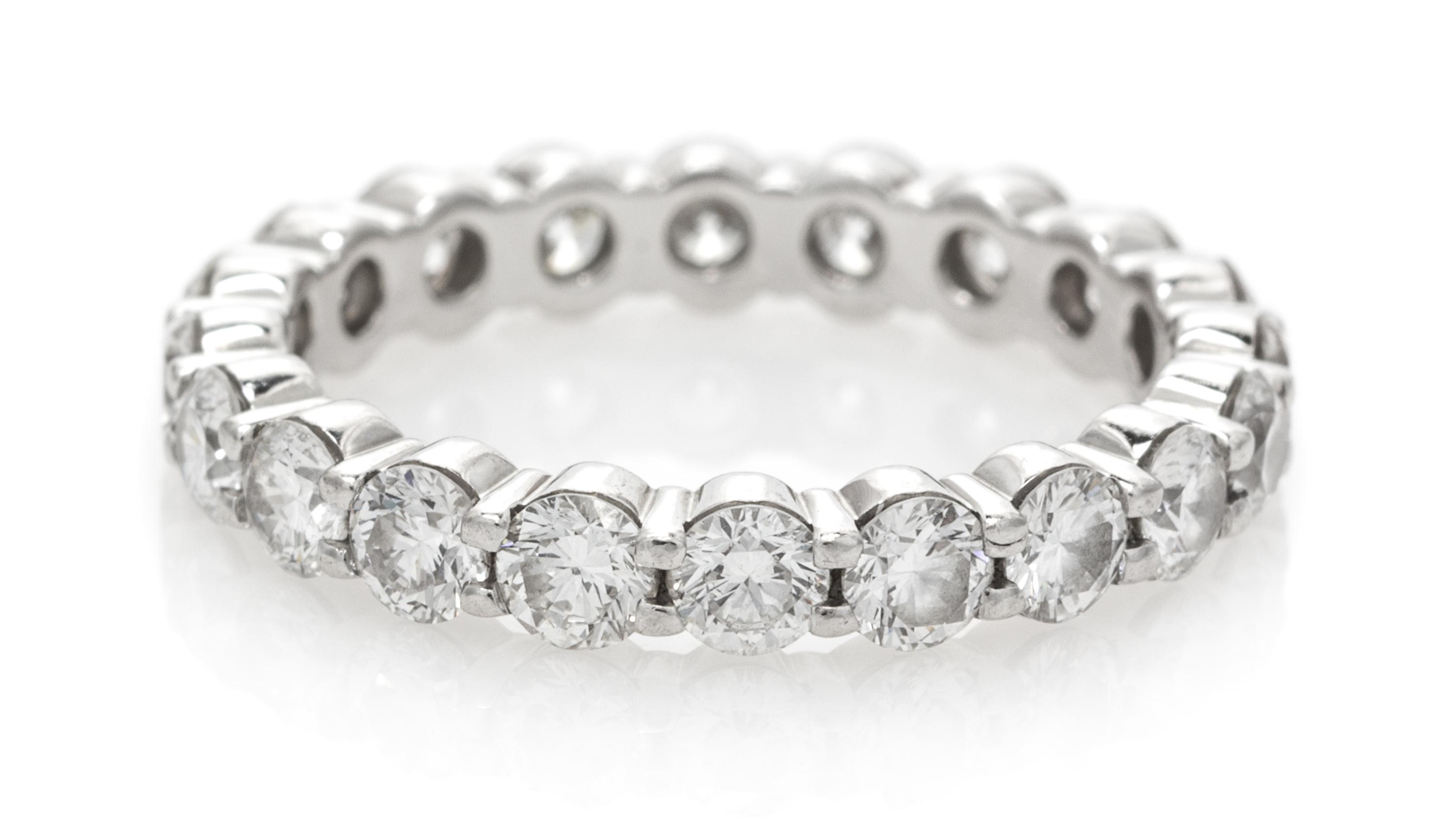 A Platinum and Diamond Eternity Band, 2.50 dwts.