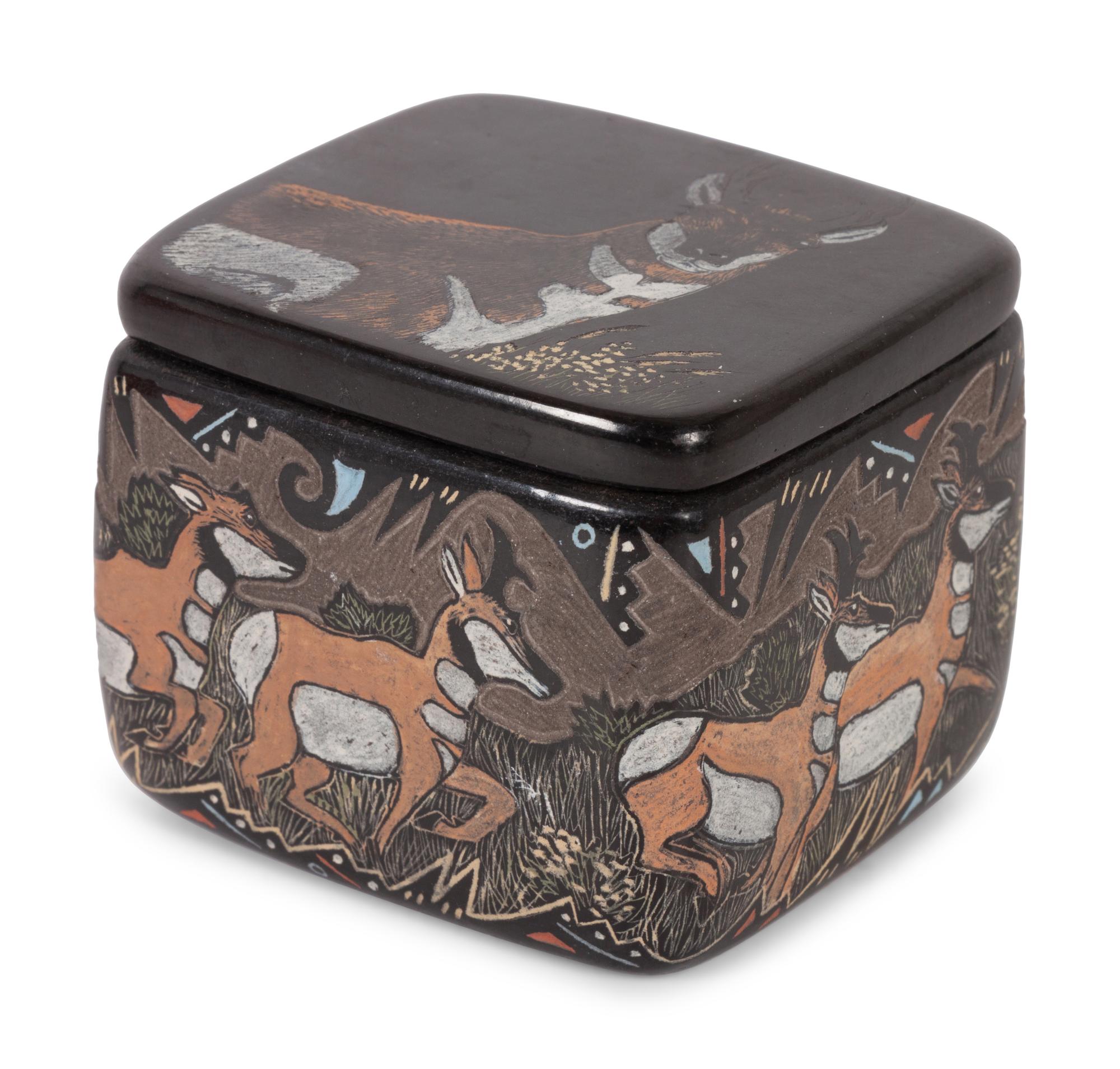 Polychrome Sgraffito Box
