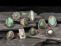 Navajo and Southwestern-style Silver and Turquoise Rings