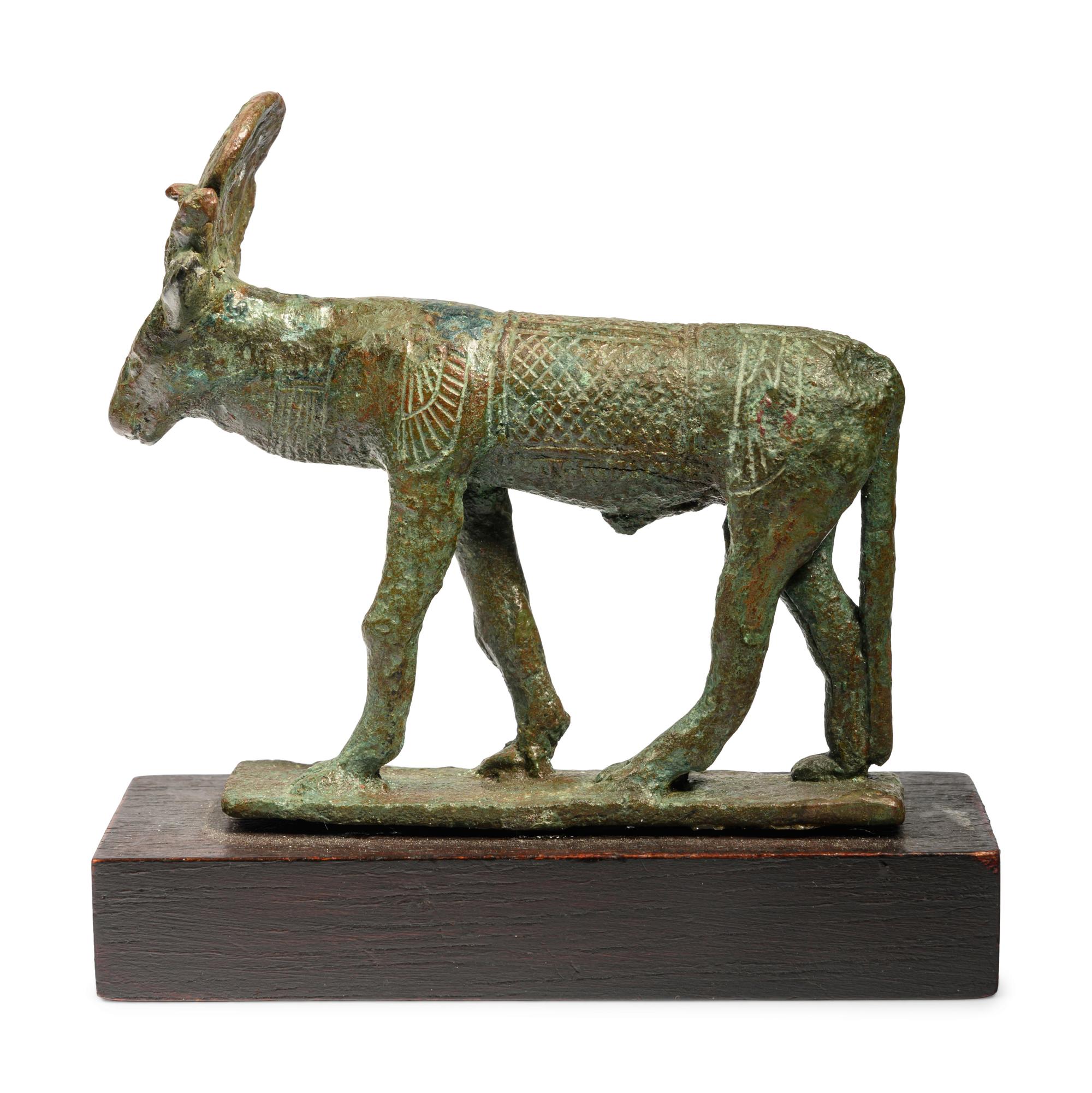 An Egyptian Bronze Apis Bull
