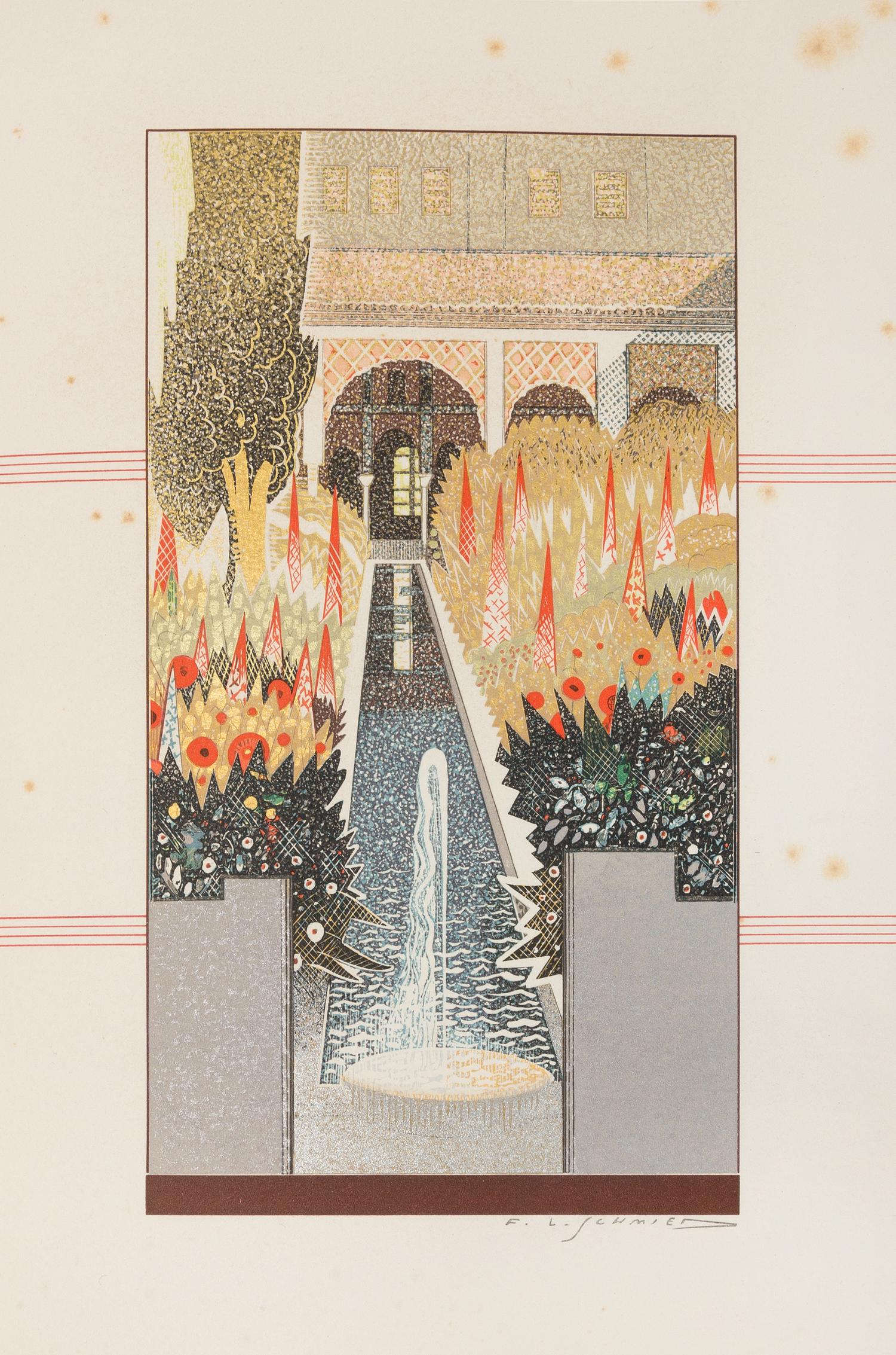 [LAMBERT, Jean, binder]. RENE DE CHATEAUBRIAND (1768-1848). F.-L. SCHMIED, illustrator. Les Aventures du Dernier Abencerage. Paris: Les