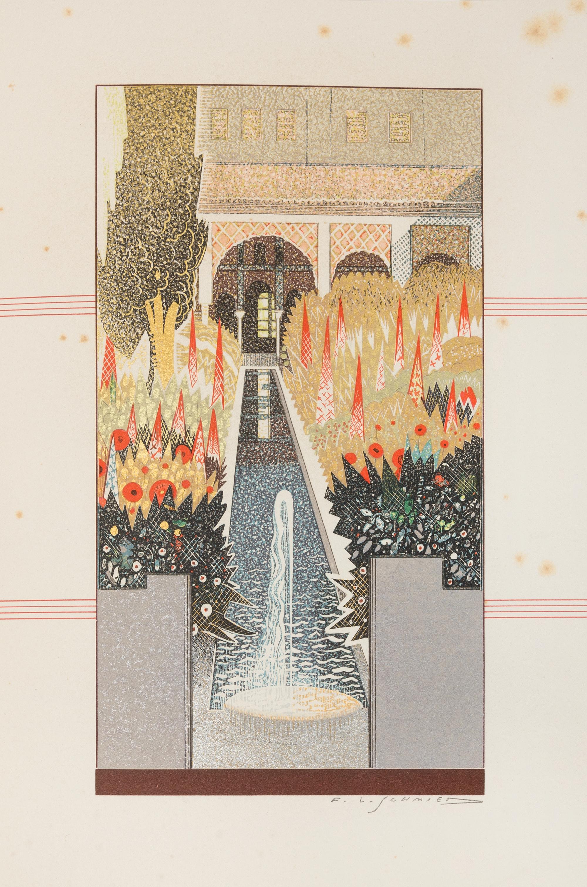 [LAMBERT, Jean, binder]. RENE DE CHATEAUBRIAND (1768-1848). F.-L. SCHMIED, illustrator. Les Aventures du Dernier Abencerage. Paris: Les