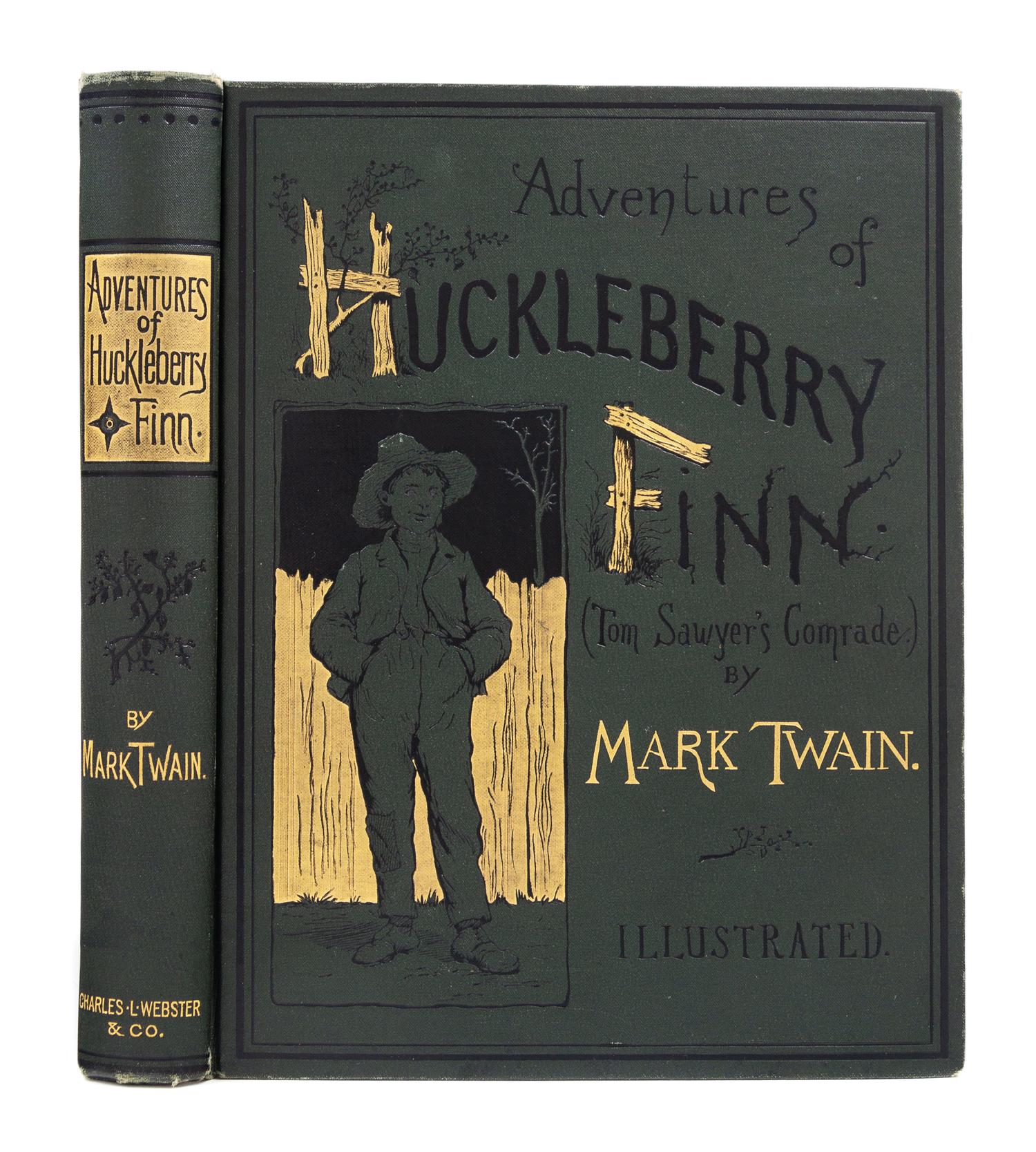 CLEMENS, Samuel Langhorne ("Mark Twain") (1835-1910). Adventures of Huckleberry Finn (Tom Sawyer's Comrade). New York, 1885.