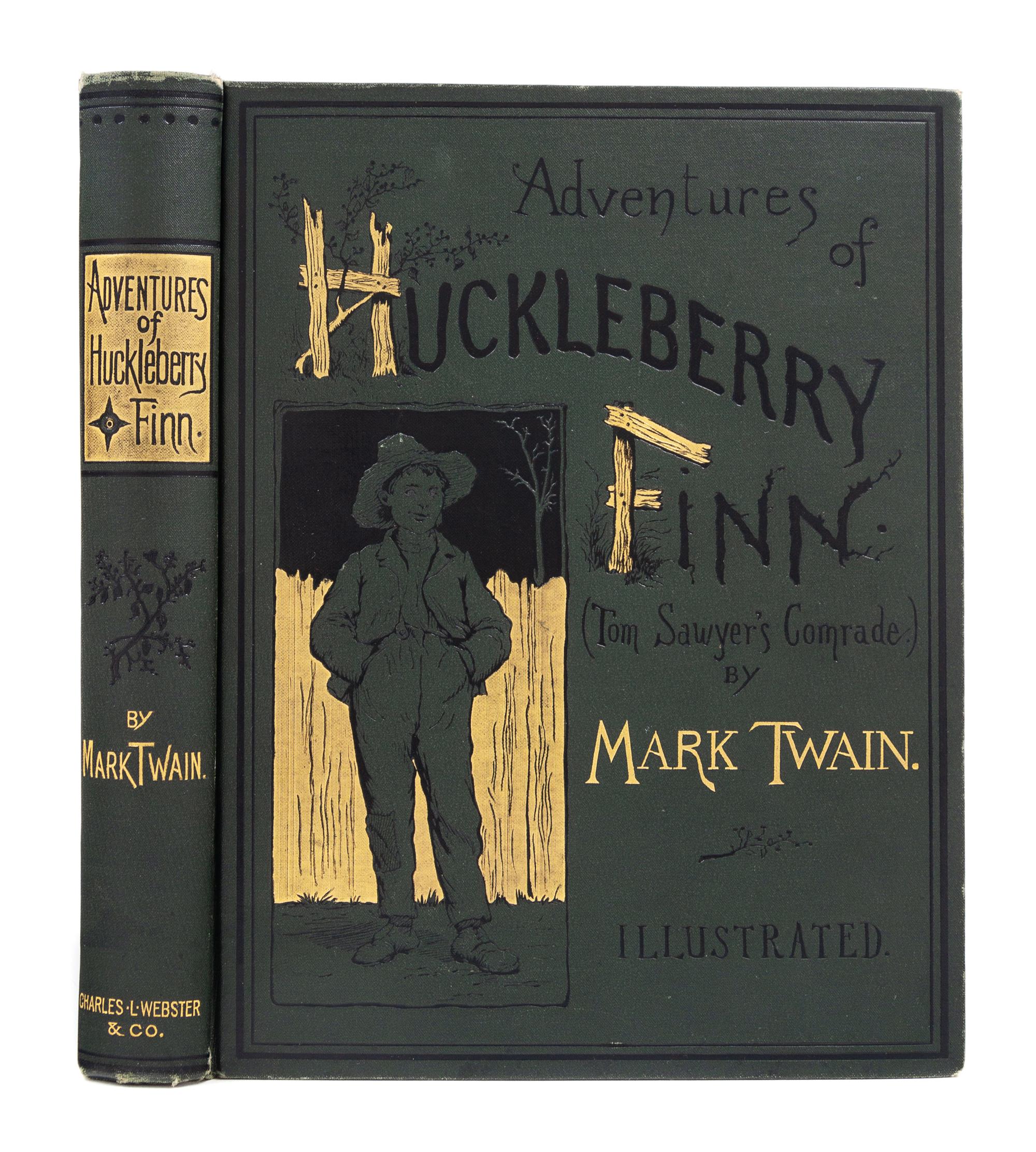 CLEMENS, Samuel Langhorne ("Mark Twain") (1835-1910). Adventures of Huckleberry Finn (Tom Sawyer's Comrade). New York, 1885.