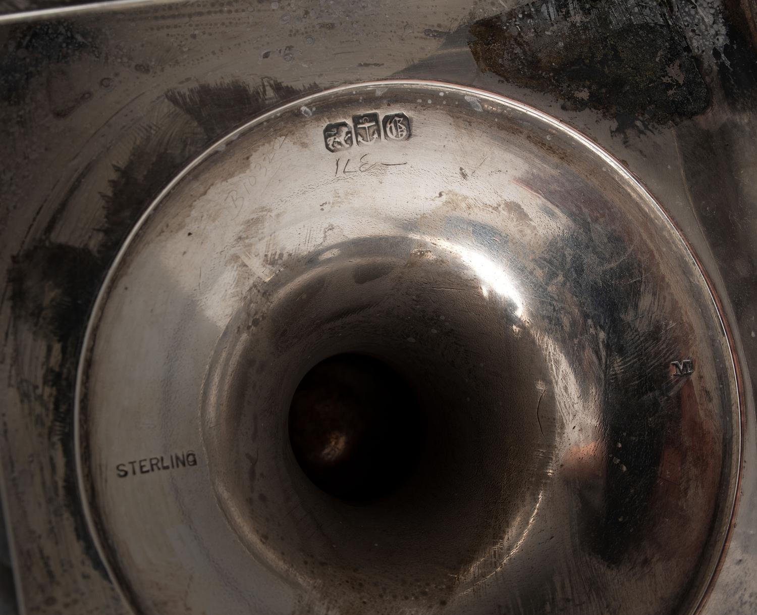 An American Horn-Mounted Silver Pitcher