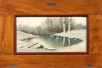A Capitol B Cuff Music Box with Table, by F.G. Otto & Son