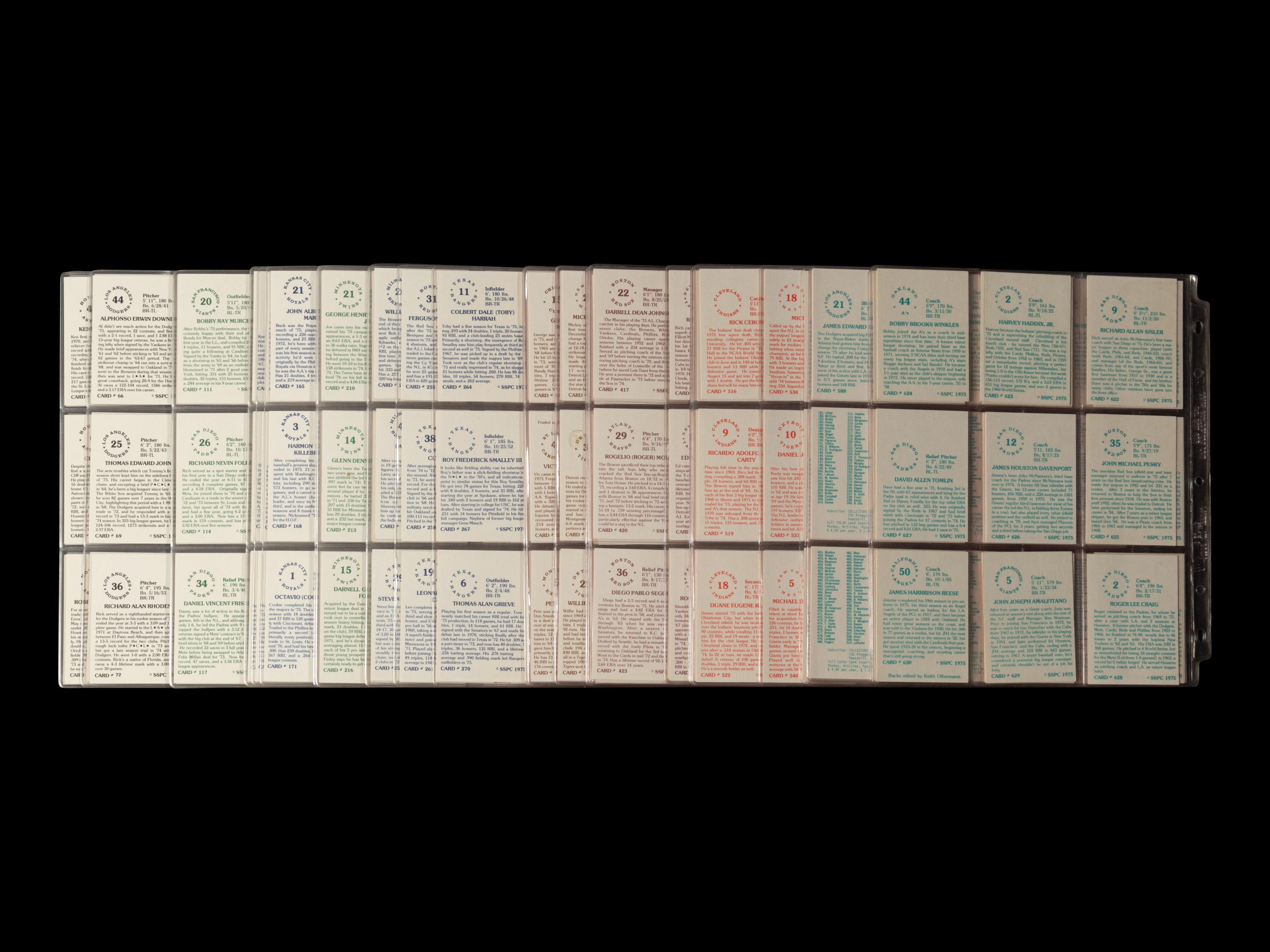 A Complete Set of 1975 SSPC Baseball Cards